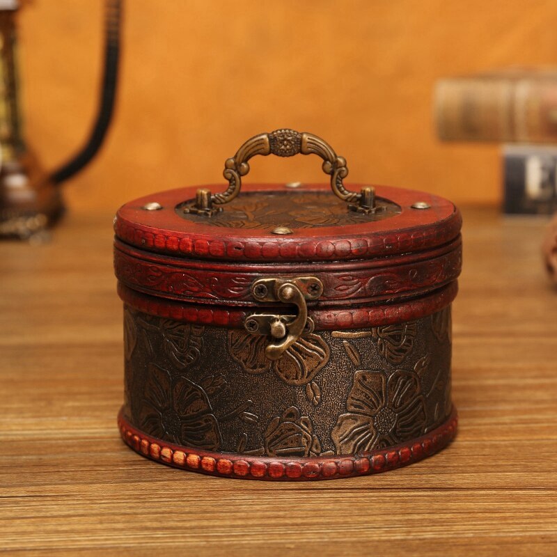 Old-Fashioned Wooden Storage Box, Jewelry and Other Small Items Creative Storage Box, Jewelry Storage Box