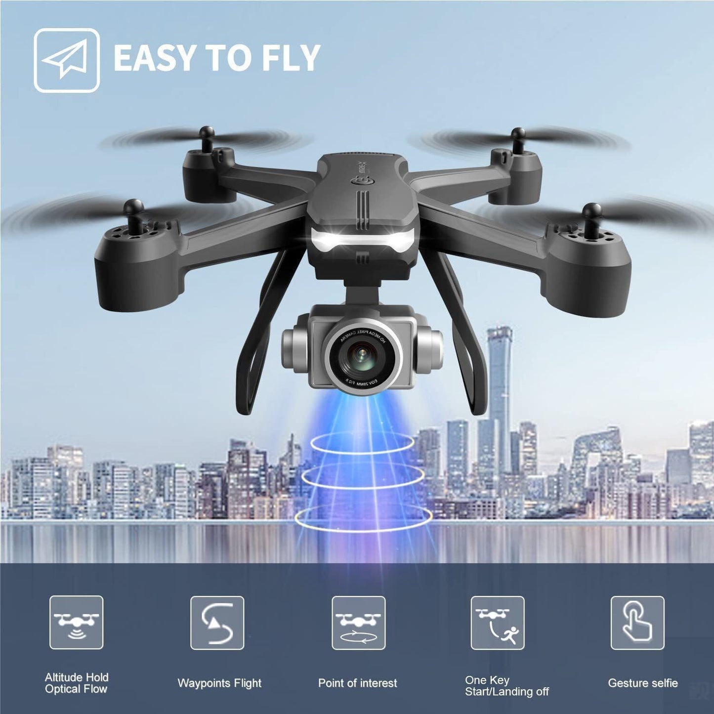 V14 Professional Drone 6K HD Dual Camera Wi-Fi FPV Portable RC Quadcopter
