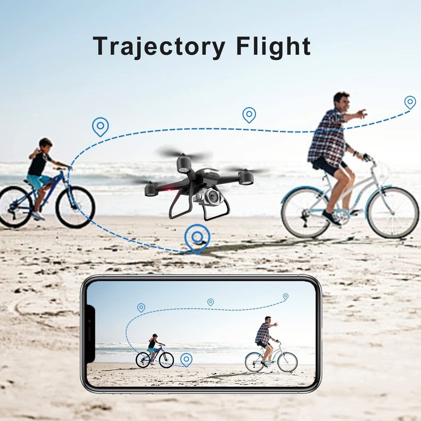 V14 Professional Drone 6K HD Dual Camera Wi-Fi FPV Portable RC Quadcopter