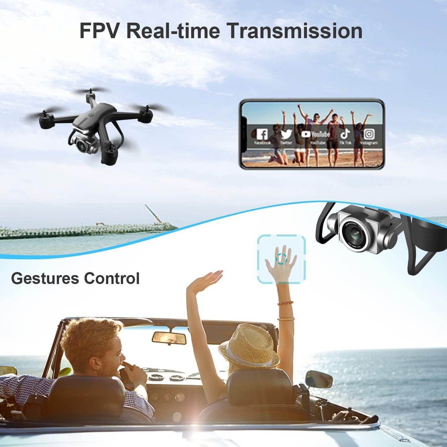 V14 Professional Drone 6K HD Dual Camera Wi-Fi FPV Portable RC Quadcopter