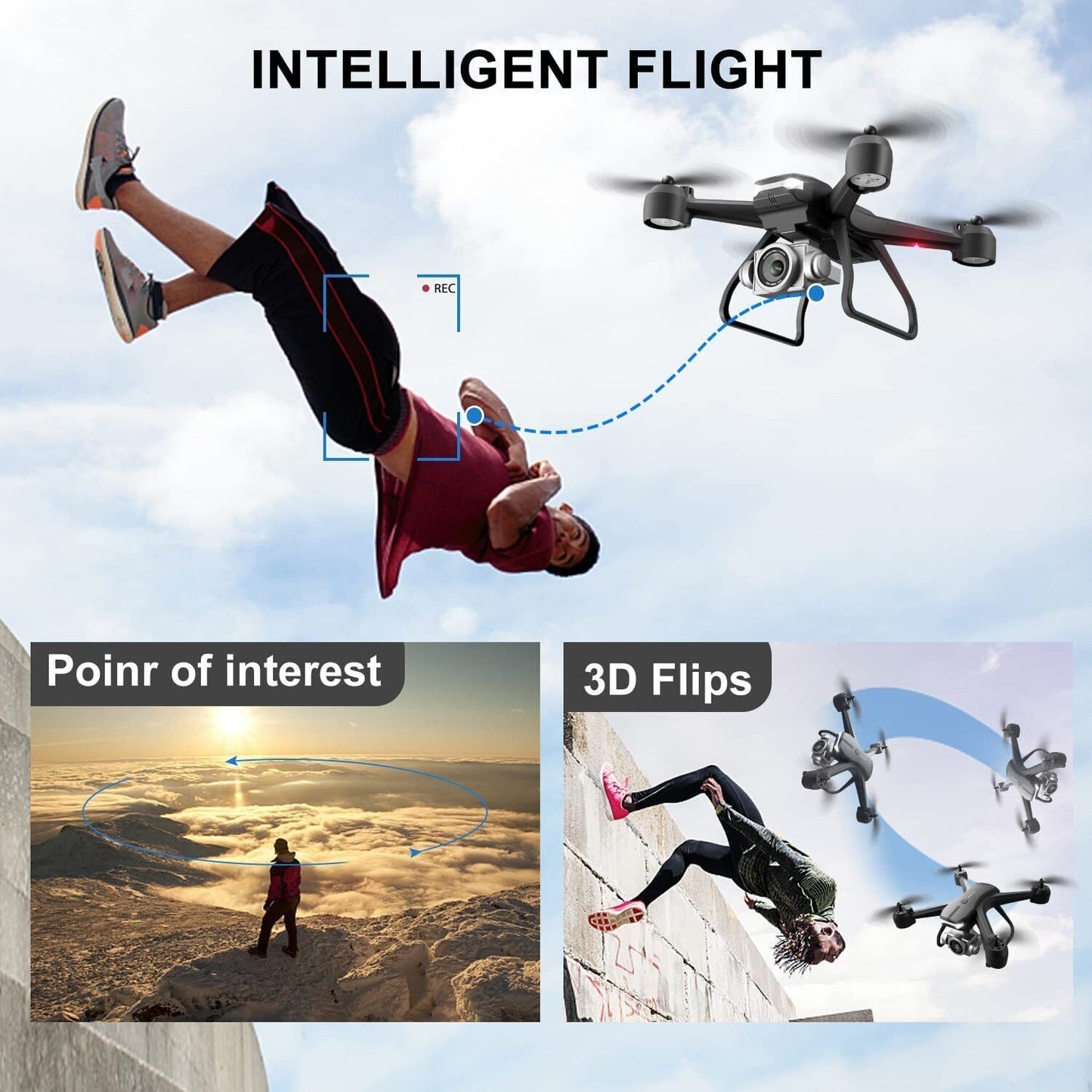 V14 Professional Drone 6K HD Dual Camera Wi-Fi FPV Portable RC Quadcopter