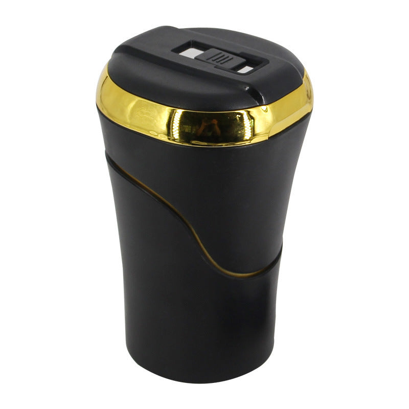 Push-pull Lighter Accessories Smokeless Detachable USB Rechargeable Car Ashtray Home Portable Smell Proof With Lid LED Blue Light
