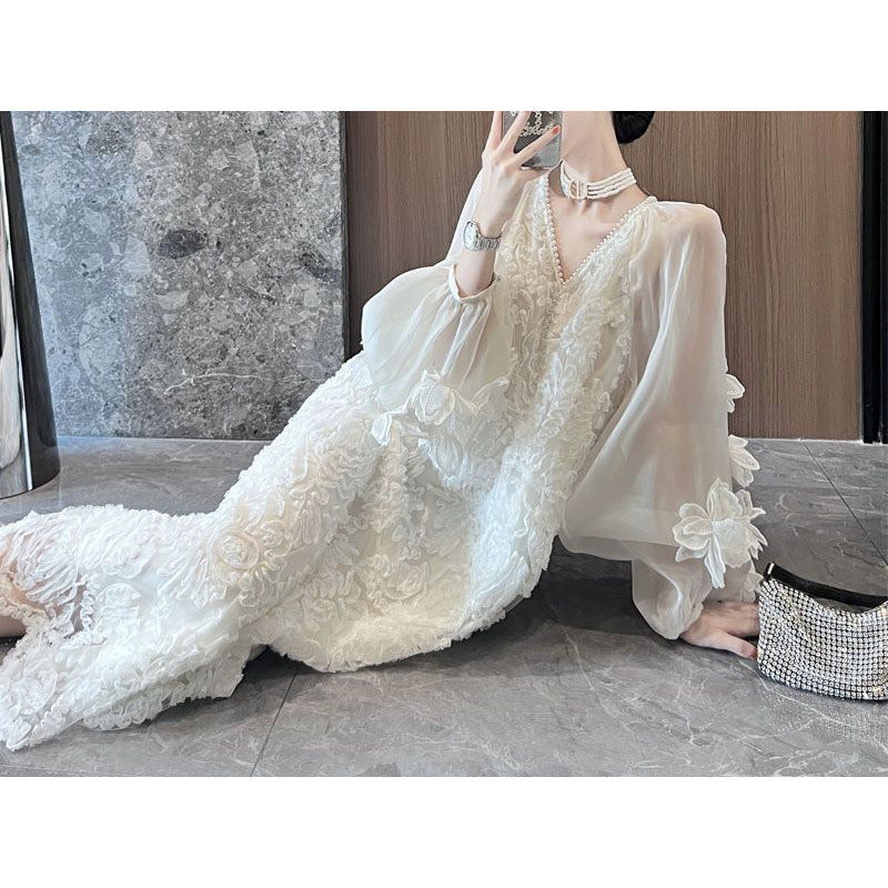 Women's Embroidery Three-dimensional Flower Dress