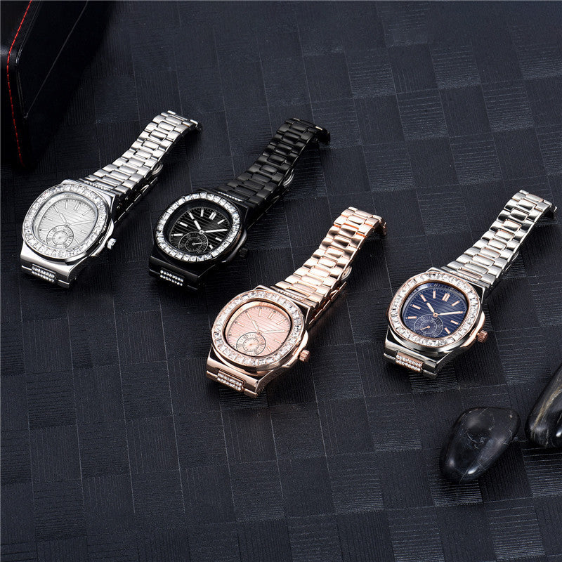 Men's Fashion Alloy  Luxury Brand Diamond Gifts Watches