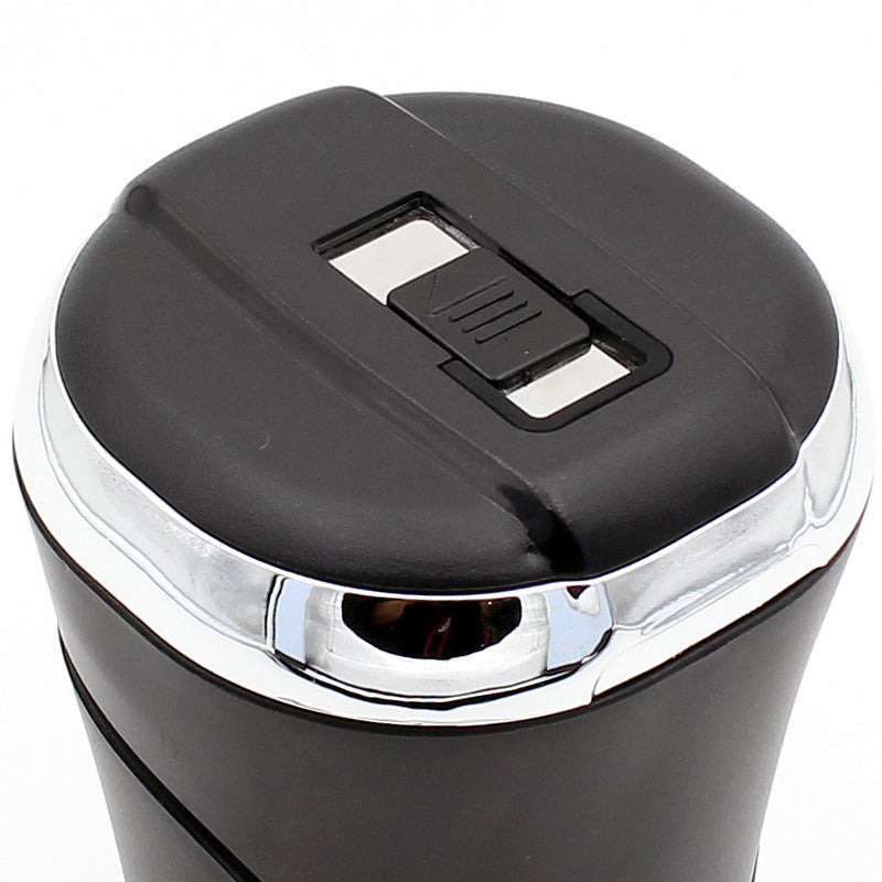 Push-pull Lighter Accessories Smokeless Detachable USB Rechargeable Car Ashtray Home Portable Smell Proof With Lid LED Blue Light